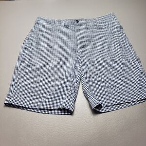 3/$15 mens club room blue checker shorts size 38
